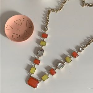 Orange and yellow stone necklace